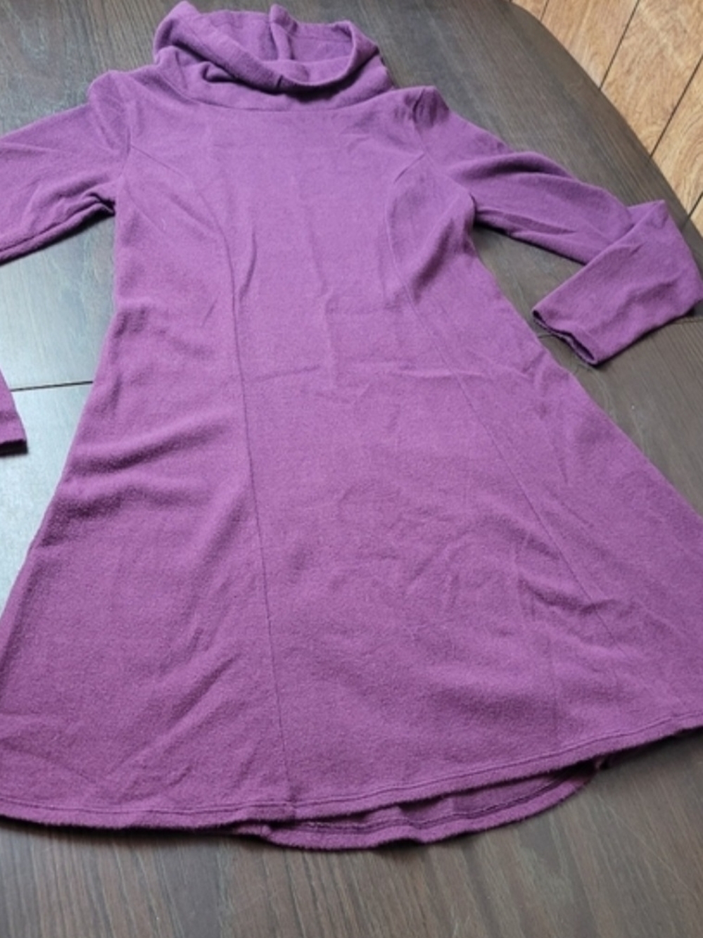 Eye Candy Purple Cowl Neck Sweater Dress Medium